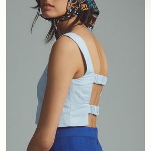 Significant Others Anthropologie Sky Square Neck Crop Top Size US 2